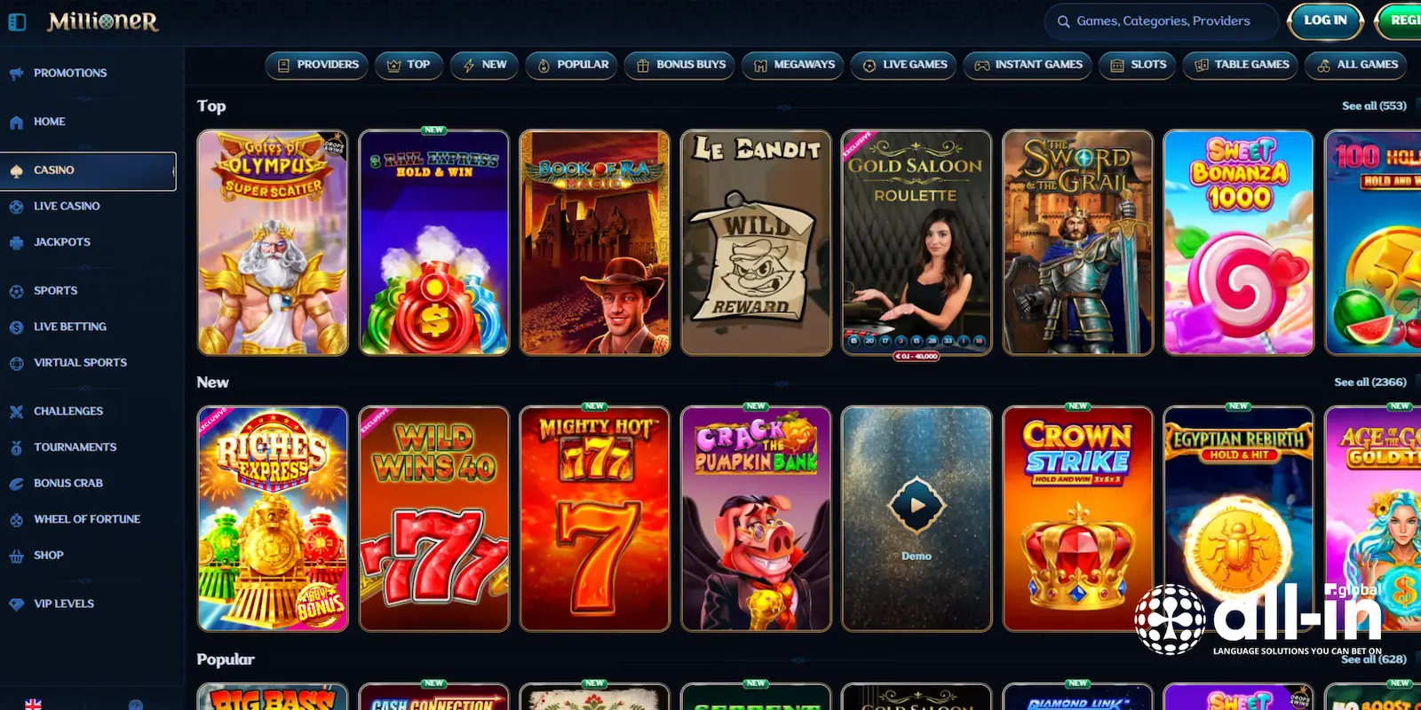 Millioner casino